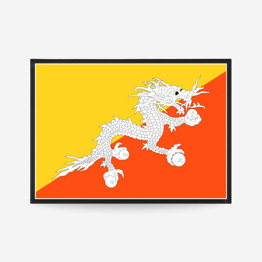 Poster of the flag of Bhutan flag poster
