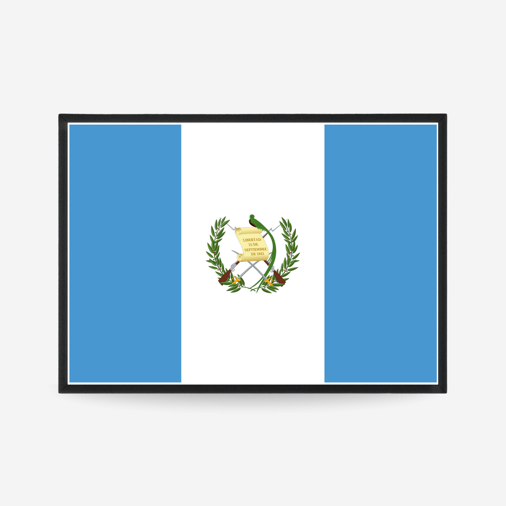 Poster of the flag of Guatemala
