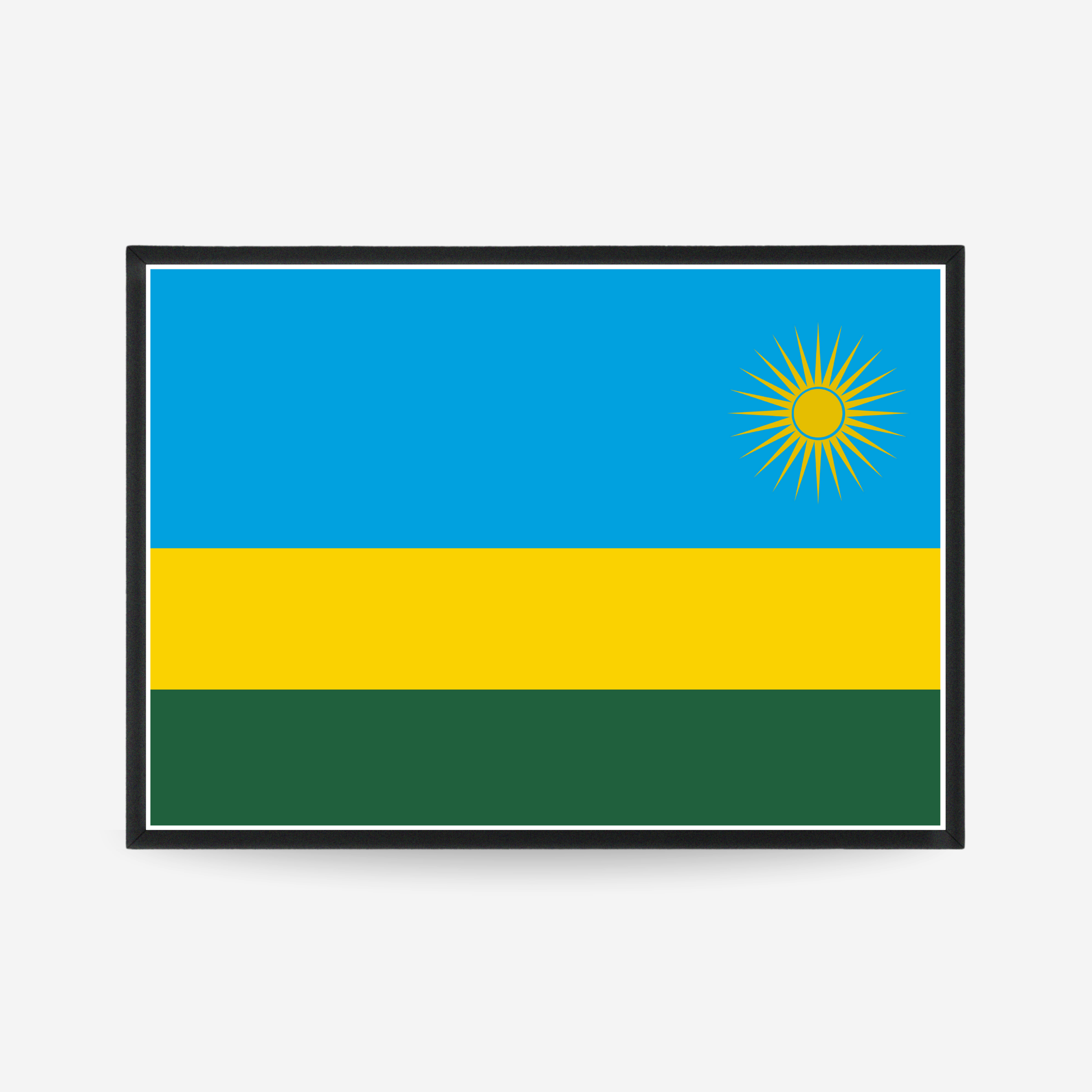 Poster of the flag of Rwanda