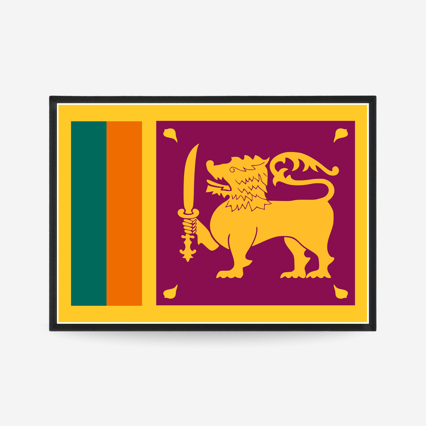 Poster of the flag of Sri Lanka