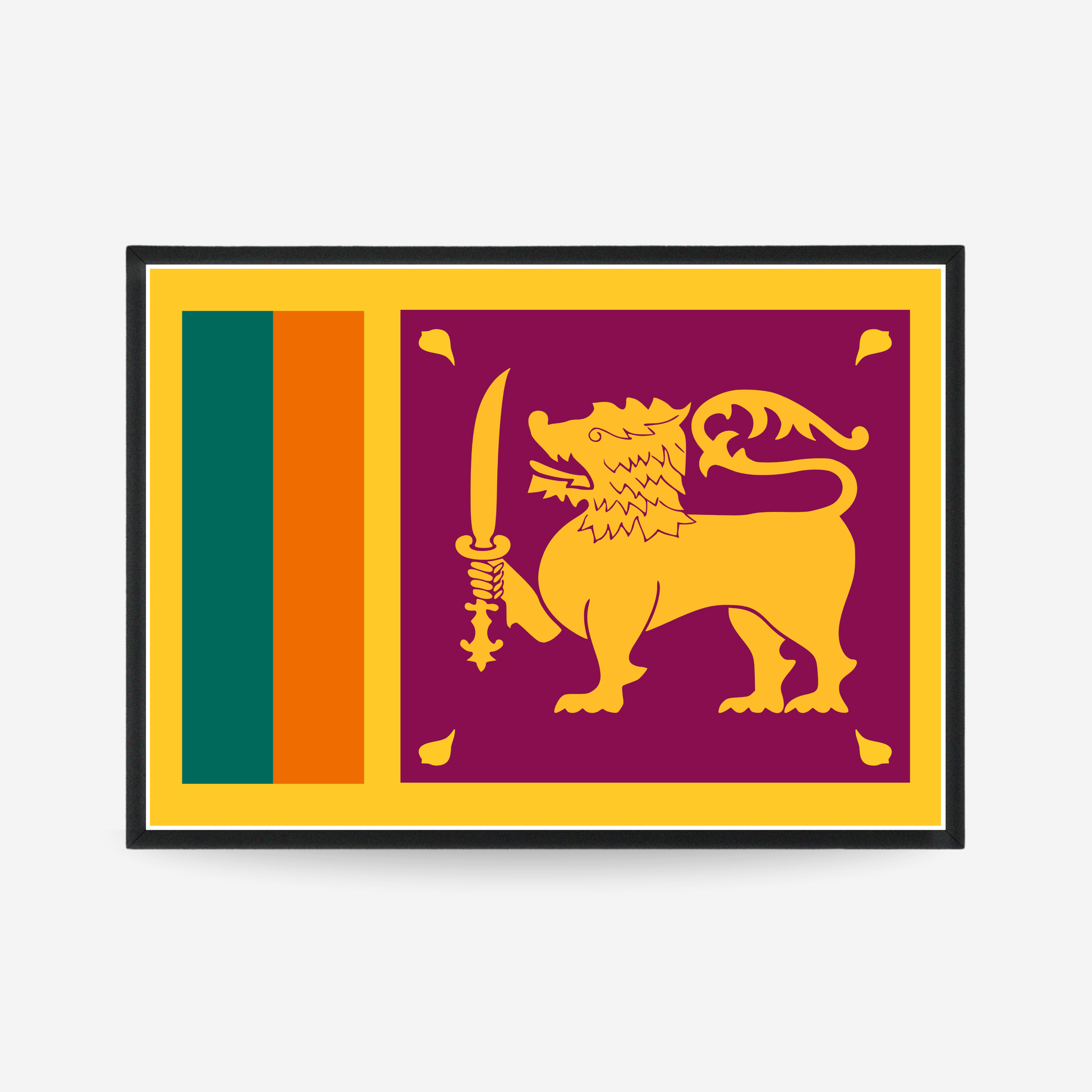 Poster of the flag of Sri Lanka