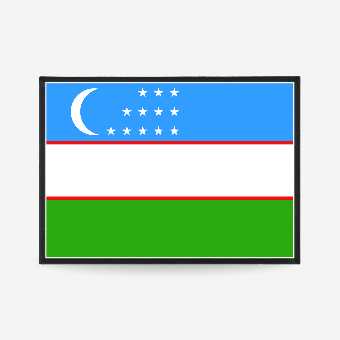 Poster of the flag of Uzbekistan