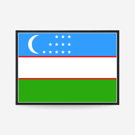Poster of the flag of Uzbekistan