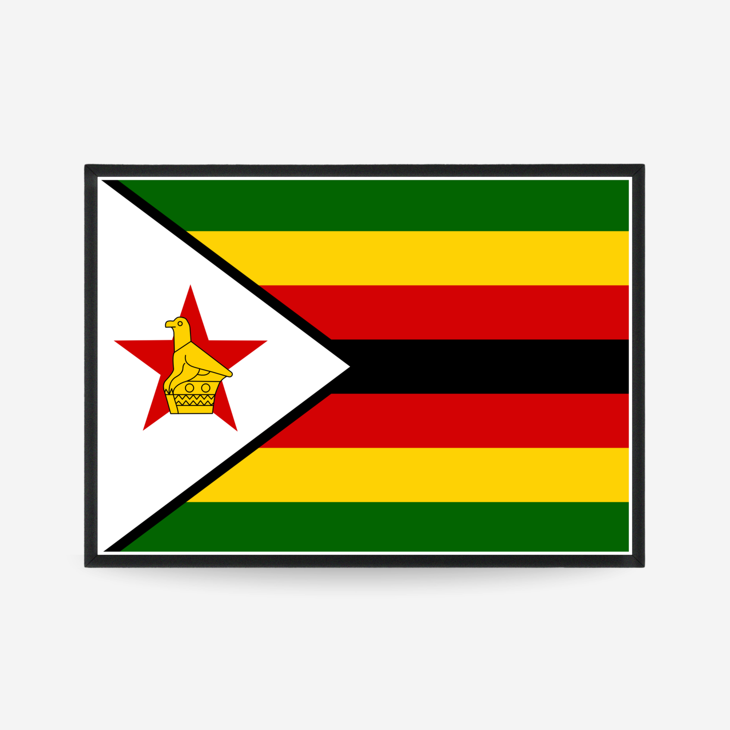 Poster of the flag of Zimbabwe 