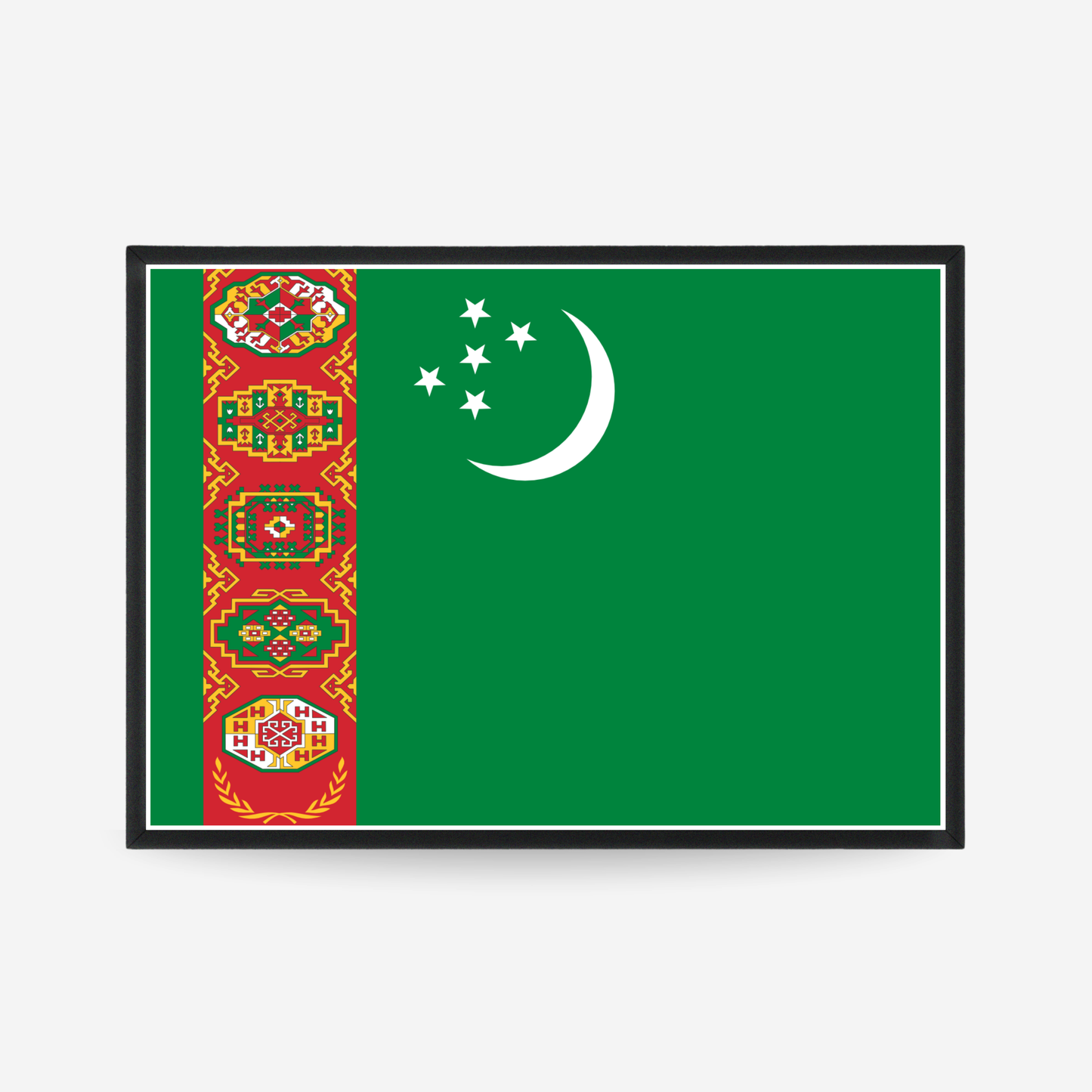 Poster of the flag of turkmenistan